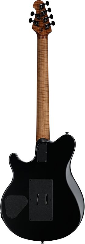 Ernie Ball Music Man Axis Electric Guitar (with Case), Charcoal Cloud Flame, Full Straight Back