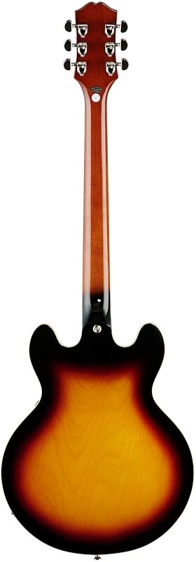 Epiphone ES-339 Semi-Hollowbody Electric Guitar, Vintage Sunburst, Full Straight Back