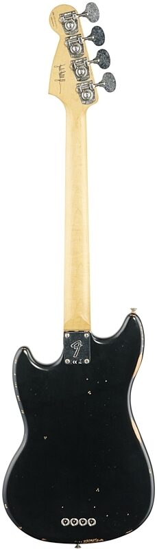 Fender JMJ Road Worn Mustang Electric Bass (with Gig Bag), Black, Full Straight Back