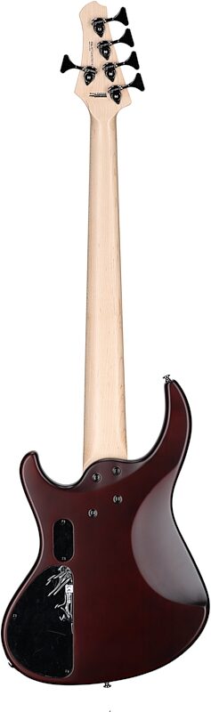 MTD Kingston Saratoga Deluxe 5 Electric Bass, 5-String (with Maple Fingerboard), Deep Cherry Burst, Full Straight Back