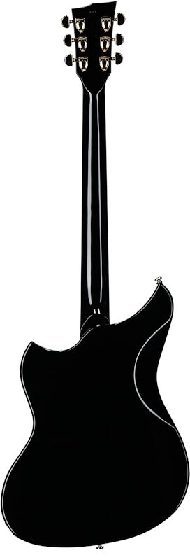 Dunable DE Yeti Electric Guitar (with Gig Bag), Gloss Black, Full Straight Back