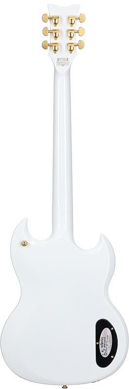 Schecter Zacky Vengeance H6LLYW66D Electric Guitar, Left-Handed, Gloss White, Full Straight Back
