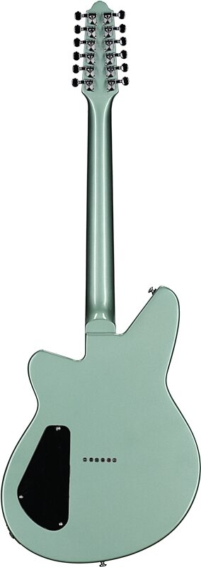 Reverend Airwave Electric Guitar, 12-String, Metallic Alpine, Full Straight Back