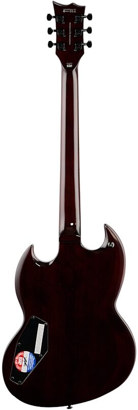 ESP LTD Viper 256QM Electric Guitar, Dark Brown Sunburst, Full Straight Back