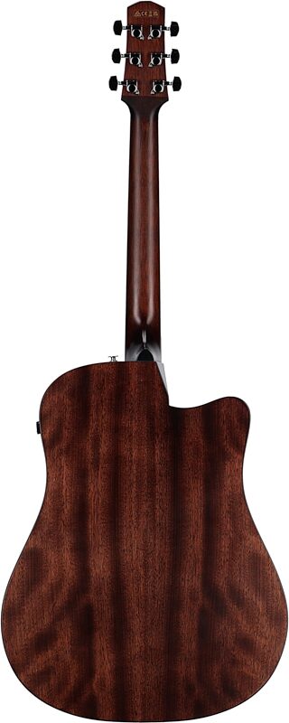 Ibanez AAD170LCE Advanced Acoustic Acoustic-Electric Guitar, Left-Handed, Natural Lo-Gloss, Full Straight Back
