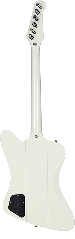 Epiphone Inspired by Gibson Custom 1963 Firebird V Electric Guitar (with Case), Polaris White, Full Straight Back