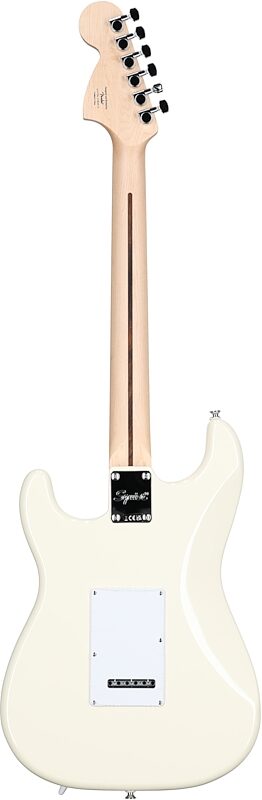 Squier Affinity Stratocaster Electric Guitar, with Maple Fingerboard, Olympic White, Full Straight Back