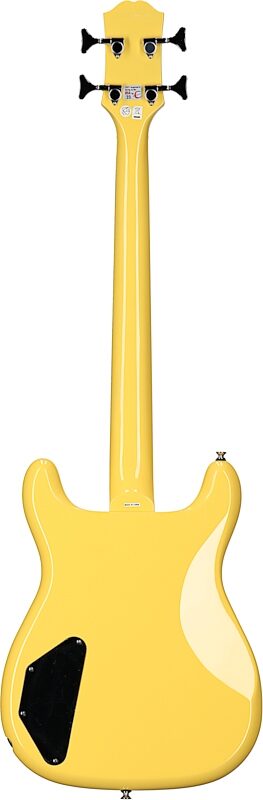 Epiphone Newport Bass Guitar, Sunset Yellow, Full Straight Back