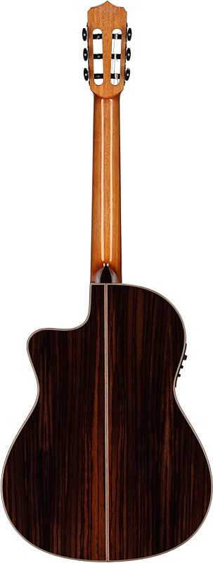 Cordoba Fusion Orchestra CE Classical Acoustic-Electric Guitar, Teardrop Burst, Full Straight Back