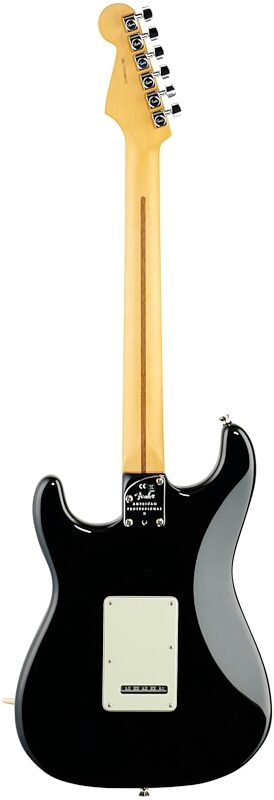 Fender American Pro II Stratocaster Electric Guitar, Maple Fingerboard (with Case), Black, USED, Blemished, Full Straight Back