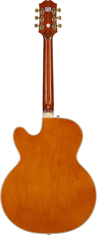 Epiphone 150th Anniversary Zephyr DeLuxe Regent Electric Guitar (with Case), Natural, Full Straight Back