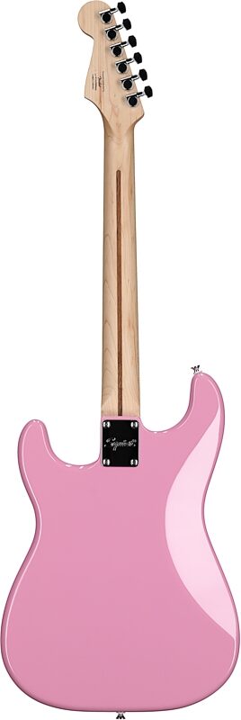 Squier Sonic Stratocaster Hard Tail Maple Neck Electric Guitar, Flash Pink, Full Straight Back