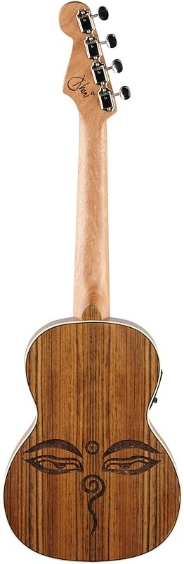 Fender Dhani Harrison Acoustic-Electric Ukulele (with Gig Bag), Sapphire Blue, Full Straight Back