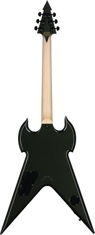Wylde Audio Warhammer FR Electric Guitar, Norse Dragon BE Green, Full Straight Back
