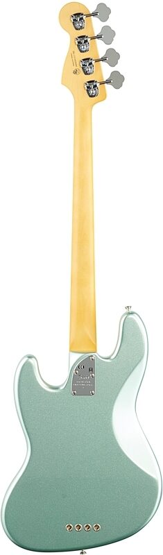 Fender American Pro II Jazz Electric Bass, Maple Fingerboard (with Case), Mystic Surf Green, Full Straight Back