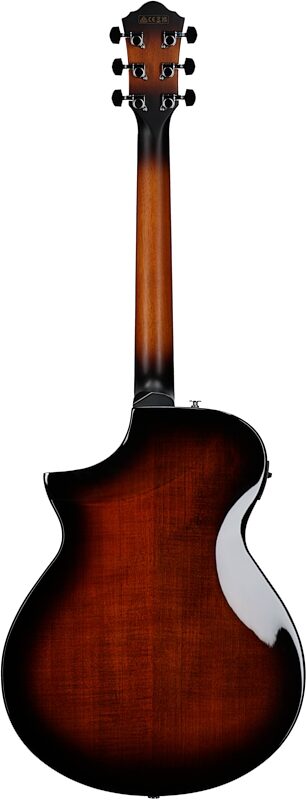 Ibanez AEWC400 Acoustic-Electric Guitar, Amber Sunburst High-Gloss, Full Straight Back