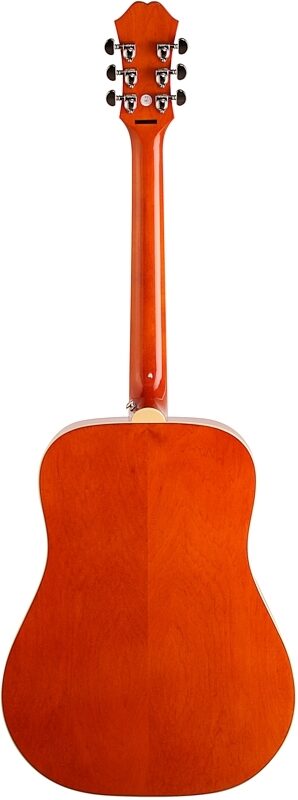 Epiphone Dove Studio Solid Top Acoustic-Electric Guitar, Violinburst, Full Straight Back
