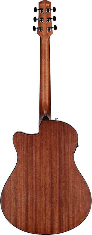 Ibanez AAM50CE Advanced Acoustic-Electric Guitar, Coral Red Burst, Full Straight Back