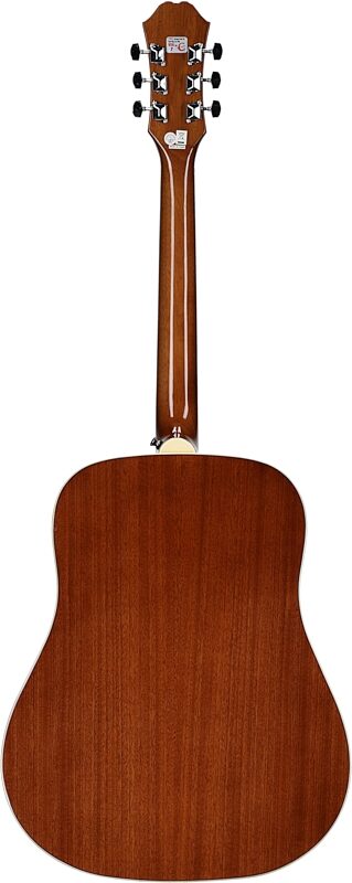 Epiphone Songmaker FT-100 Acoustic Guitar, Vintage Sunburst, Full Straight Back