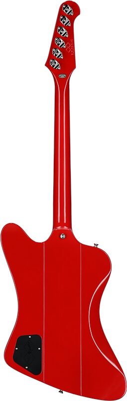Epiphone Inspired by Gibson Custom 1963 Firebird I Reissue Electric Guitar (with Case), Cardinal Red, Full Straight Back