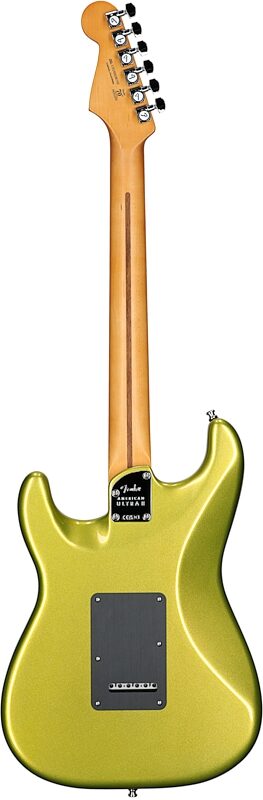 Fender American Ultra II Stratocaster HSS Electric Guitar, Maple Fingerboard (with Case), Solar Flare, Full Straight Back