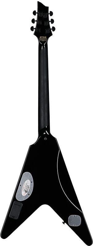 Schecter V-1 Przym Palladium Electric Guitar, Gloss Black, Full Straight Back