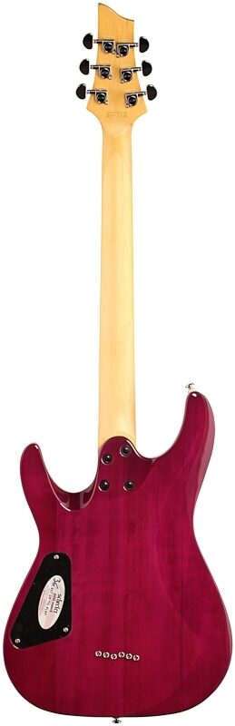 Schecter C-6 Plus Electric Guitar, Electric Magenta, Full Straight Back