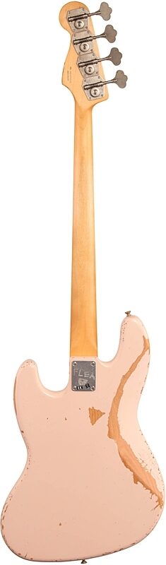Fender Flea Jazz Electric Bass (with Gig Bag), Roadworn Shell Pink, Full Straight Back