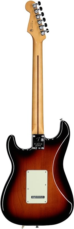 Fender Player Plus Stratocaster Electric Guitar, Maple Fingerboard (with Gig Bag), 3-Color Sunburst, Full Straight Back