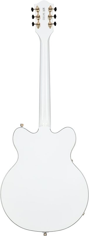 Gretsch G5422GLH Hollowbody Electric Guitar, Left-Handed, Snow Crest White, Full Straight Back