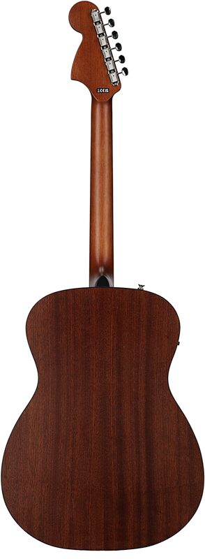 Fender Monterey Standard Acoustic-Electric Guitar (with Gig Bag), Black Top, Full Straight Back