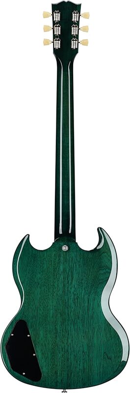 Gibson SG Standard '61 Custom Color Electric Guitar (with Case), Translucent Teal, Full Straight Back