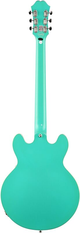 Epiphone Casino Coupe Electric Guitar, Turquoise, Full Straight Back