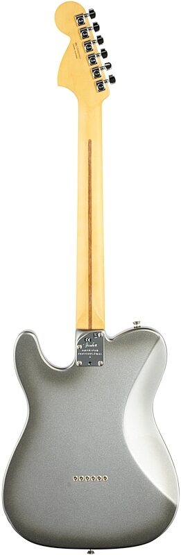 Fender American Pro II Telecaster Deluxe Electric Guitar, Rosewood Fingerboard (with Case), Mercury, Full Straight Back