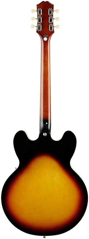 Epiphone ES-335 Electric Guitar, Vintage Sunburst, Full Straight Back