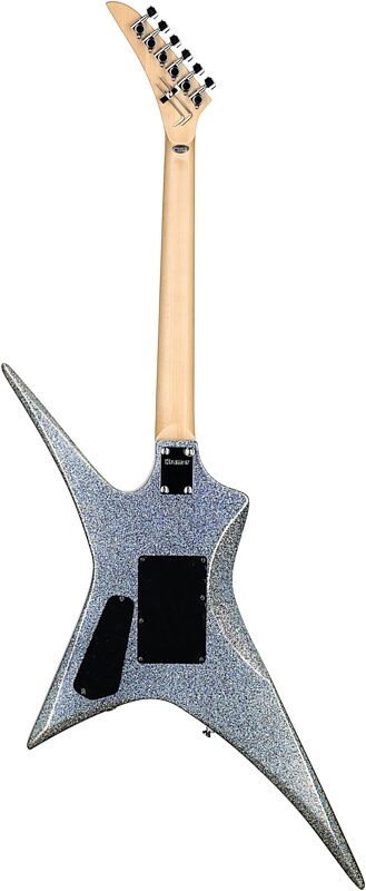 Kramer Lzzy Hale Voyager Electric Guitar (with Case), Black Diamond Holograph Sparkle, Full Straight Back