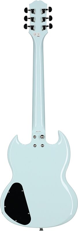 Epiphone Power Player SG Electric Guitar (with Gig Bag), Ice Blue, Full Straight Back