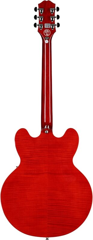 Epiphone Marty Schwartz ES-335 Electric Guitar (with Case), Sixties Cherry, Full Straight Back