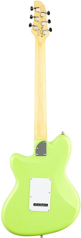 Ibanez Yvette Young YY10 Electric Guitar, Slime Green Sparkle, Full Straight Back