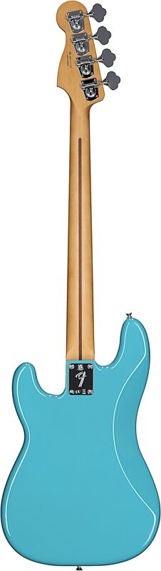Fender Player II Precision Electric Bass, with Maple Fingerboard, Aquatone Blue, Full Straight Back