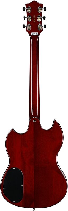 Guild Polara Deluxe Electric Guitar, Cherry Red, Full Straight Back