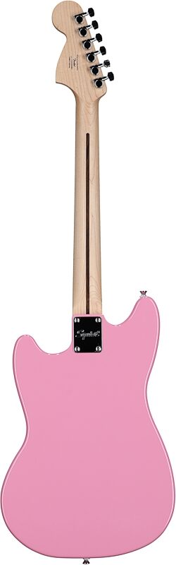 Squier Sonic Mustang HH Electric Guitar, Maple Fingerboard, Flash Pink, Full Straight Back