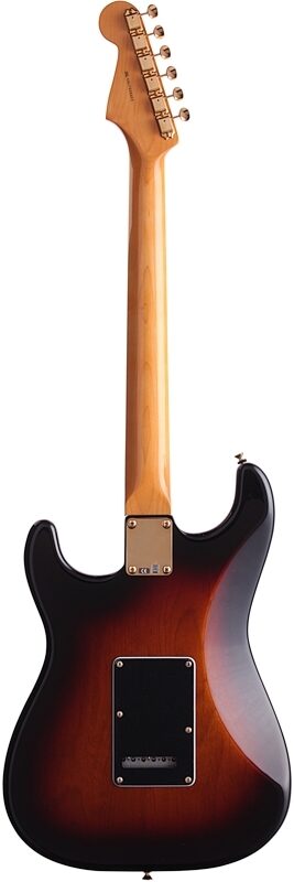 Fender Stevie Ray Vaughan Stratocaster (Pao Ferro with Case), 3-Color Sunburst, USED, Blemished, Full Straight Back