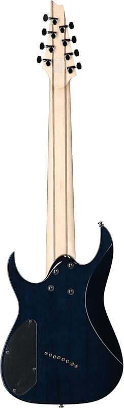Ibanez RGMS8PB Multi-scale Electric Guitar, 8-String, Cosmic Blue Sunburst, Full Straight Back