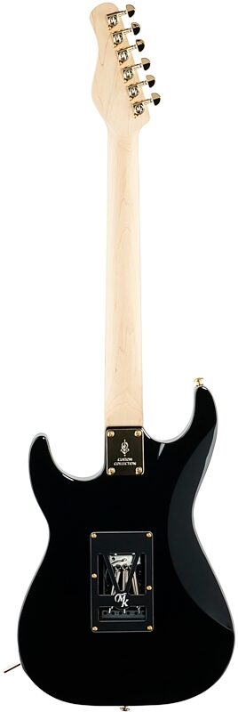 Michael Kelly Custom Collection '60s Burl Ultra Electric Guitar, Pau Ferro Fingerboard, Black Burl Burst, Full Straight Back