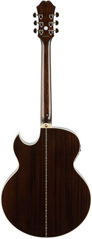 Epiphone PR5-E Compact Jumbo Cutaway Acoustic-Electric Guitar, Natural, Full Straight Back