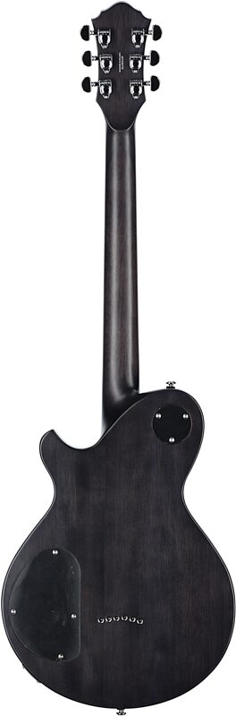 Michael Kelly Patriot Decree SB Slim Body Open Pore Electric Guitar, Transparent Black, Full Straight Back