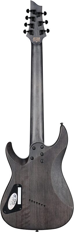 Schecter Omen Elite-7 Multiscale Electric Guitar, 7-String, Charcoal, Full Straight Back