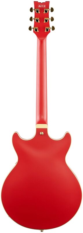 Ibanez Artcore Expressionist AMH90 Electric Guitar, Flat Red, Full Straight Back