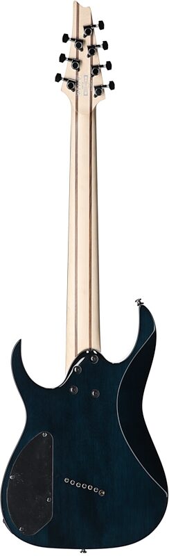 Ibanez RGMS7PB Multi-scale Electric Guitar, Cosmic Blue Sunburst, Full Straight Back